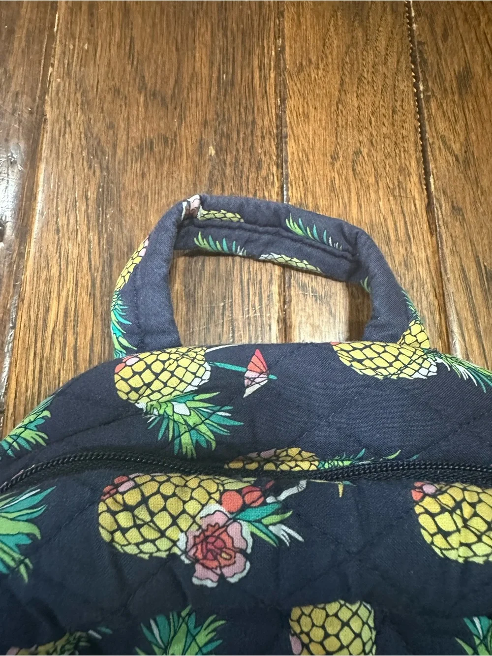 🏝️VERA BRADLEY Mini Backpack Purse Toucan Party Pineapples Small Bookbag Quilted